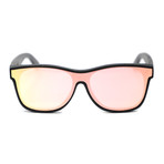 Dozer Polarized Sunglasses // Black + Rose Gold