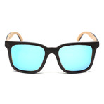 Nixon Polarized Sunglasses // Dark Walnut Brown + Mirror Blue