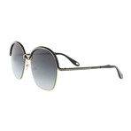 Givenchy // Women's GV7030 Sunglasses // Gold + Black + Dark Gray Gradient