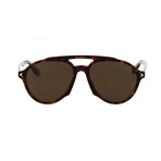 Givenchy // Men's Aviator Sunglasses // Dark Havana + Brown