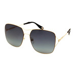 Givenchy // Square Double Bridge Women's Sunglasses // Gold Copper + Gray Gradient