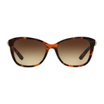 Versace // Women's Acetate Cat-Eye Sunglasses // Havana + Brown Gradient