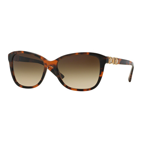 Versace // Women's Acetate Cat-Eye Sunglasses // Havana + Brown Gradient