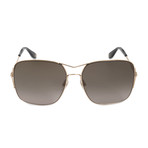 Givenchy // Women's Square Double Bridge Sunglasses // Gold + Brown Gradient