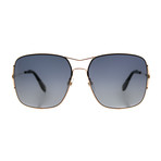 Givenchy // Square Double Bridge Women's Sunglasses // Gold Copper + Gray Gradient