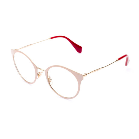 Miu Miu // Metal Women's Optical Frame // Pale Gold + Powder