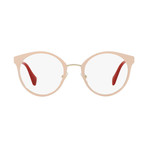 Miu Miu // Metal Women's Optical Frame // Pale Gold + Powder