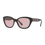 Versace // Women's Mult-Logo Sunglasses // Black + Light Violet