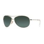 Aviator Sunglasses // Gold + Green