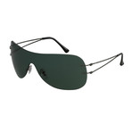 Ray-Ban // Unisex Shield Frame Sunglasses // Gunmetal + Green Classic