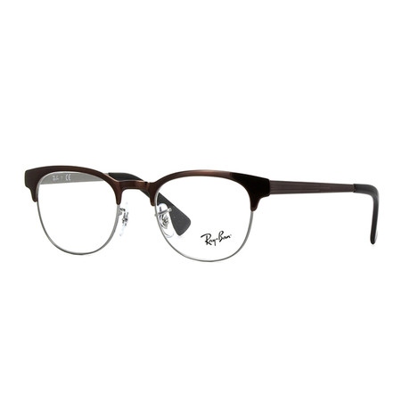 Unisex Round Half-rimmed Eyeglasses // Gunmetal