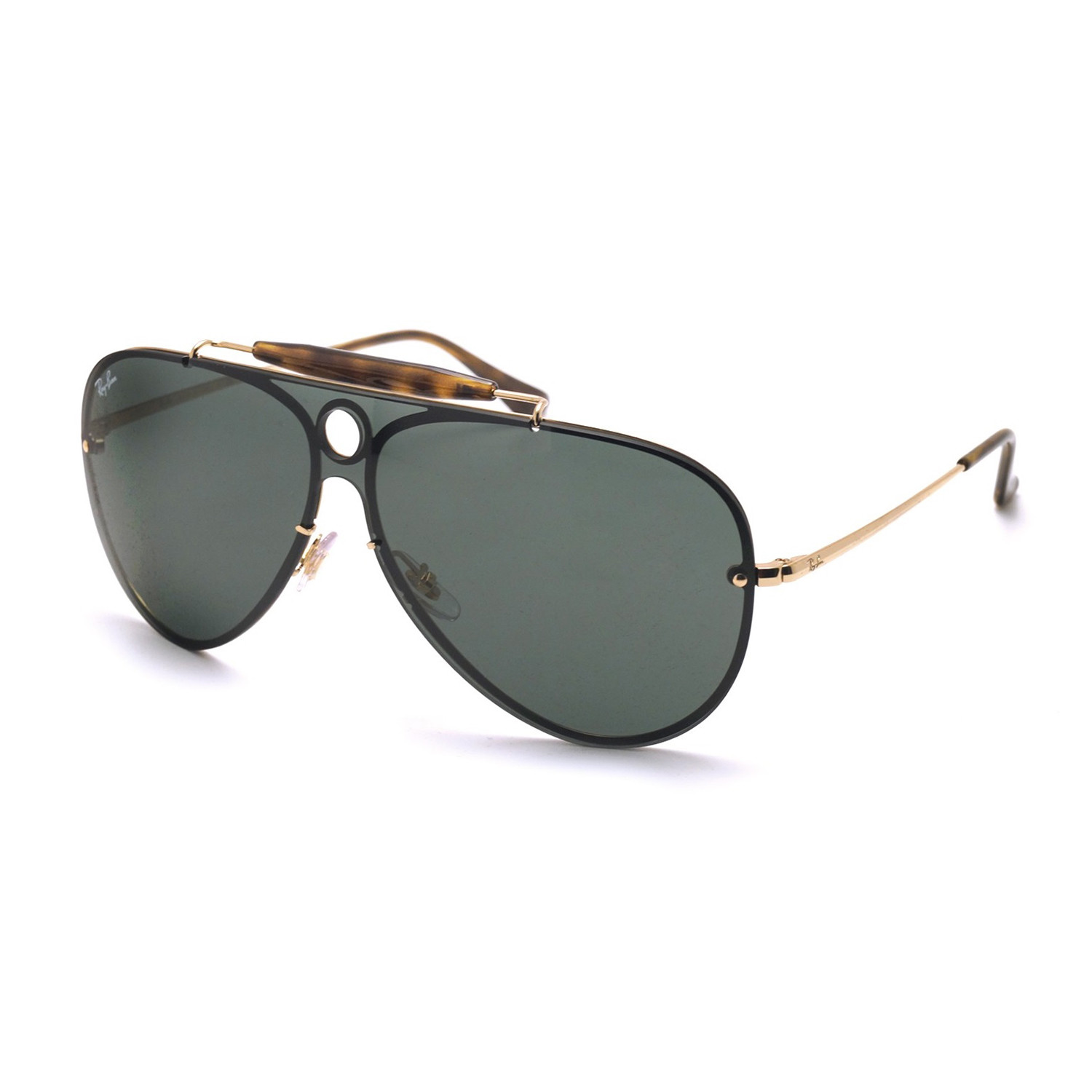 Men's Shield Frame Sunglasses // Black + Gold - Ray-Ban - Touch of Modern