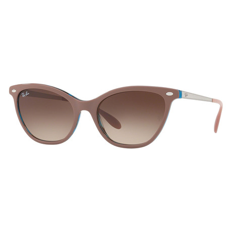 Women's Cat Eye Sunglasses // Light Brown + Brown