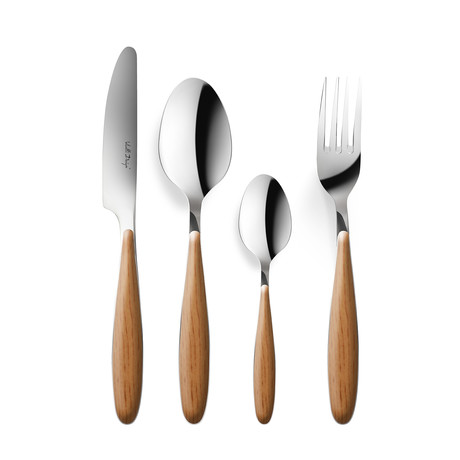 Vilagio 24-Piece Wood Cutlery Set
