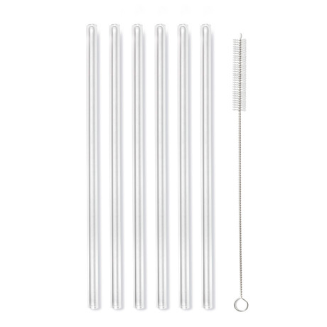 AMO Glass Straws // 20cm // 12 Transparent