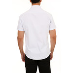 Casey Short-Sleeve Button-Up Shirt // White (L)