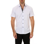 Frank Short-Sleeve Button-Up Shirt // White (S)