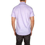 Russell Short-Sleeve Button-Up Shirt // Lilac (M)