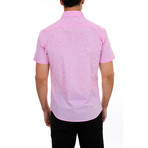 Norton Short Sleeve Button-Up Shirt // Pink (L)