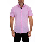 Norton Short Sleeve Button-Up Shirt // Pink (S)
