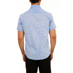 Norton Short Sleeve Button-Up Shirt // Blue (XS)
