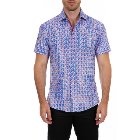 Franco Short Sleeve Button-Up Shirt // Light Blue (2XL)