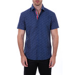 Willie Short Sleeve Button-Up Shirt // Navy (XL)
