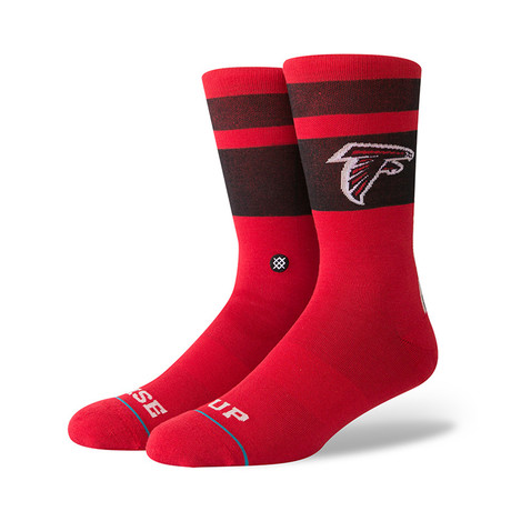 Falcons Rise Up Socks // Red (M)