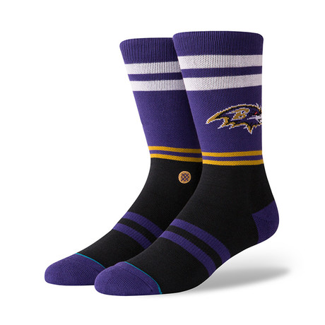 Ravens Logo Socks // Purple (L)