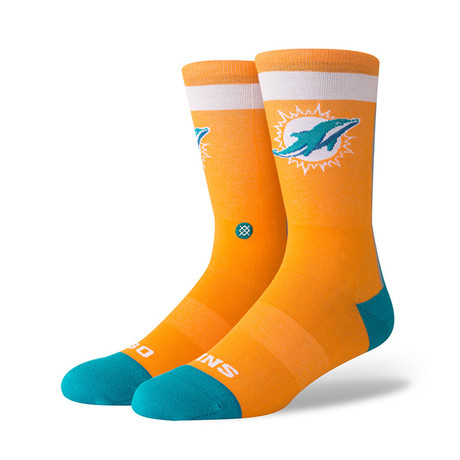 Miami Go Fins Socks // Orange (M)
