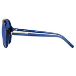 Unisex Pl126C4SUN Sunglasses // Brown + Submarine + Blue