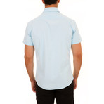 Casey Short Sleeve Button-Up Shirt // Turquoise (S)