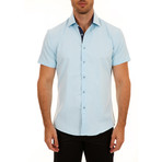 Casey Short Sleeve Button-Up Shirt // Turquoise (L)