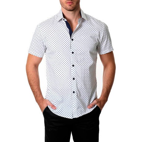 Jacob Short-Sleeve Button-Up Shirt // White (2XL)