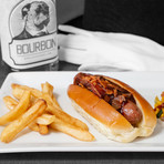 BOURBON Infused Party Pack Burger & Hot Dog // 33 Servings (3 lbs. Bratwurst + 3 lbs. Hot Dog)