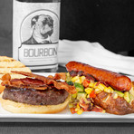BOURBON Infused Party Pack Burger & Hot Dog // 33 Servings