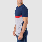 Uppercut T-Shirt // Navy + Gray (L)