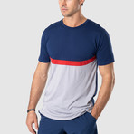 Uppercut T-Shirt // Navy + Gray (L)