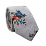 Vintage Floral Tie // Gray