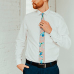 Checkered Rose Tie // Red