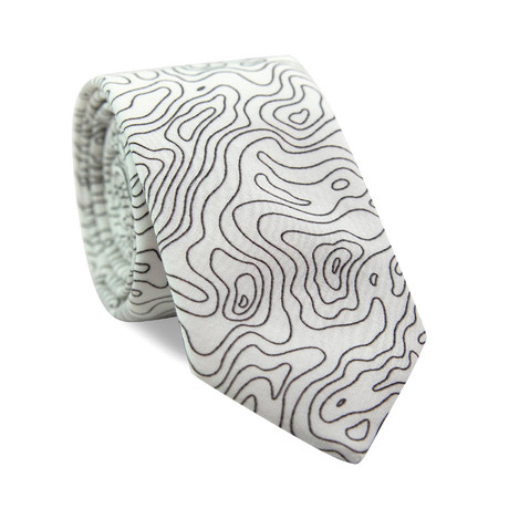 Topographic Tie // White