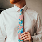 Checkered Rose Tie // Red