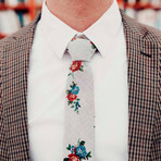 Vintage Floral Tie // Gray