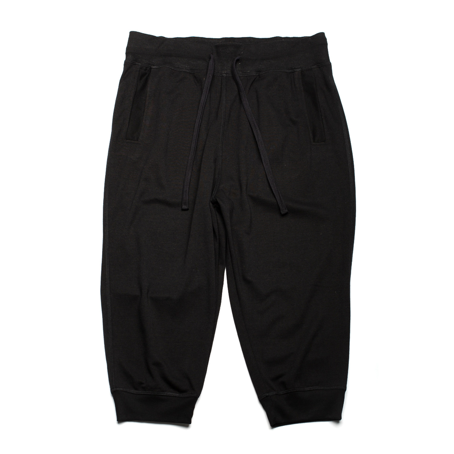 Cropped French Terry Pants + Slash Pocket // Black (XL) - Reckon ...