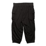 Cropped French Terry Pants + Cargo Pocket // Black (S)