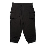 Cropped French Terry Pants + Cargo Pocket // Black (XL)