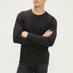 Long Sleeve Crew-Neck T-Shirt // Black (2XL)