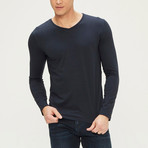 Long Sleeve V-Neck T-Shirt // Navy (2XL)