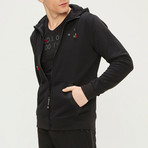 Zip-Up Hoodie // Black (L)