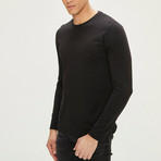 Long Sleeve Crew-Neck T-Shirt // Black (XL)